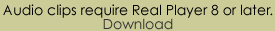 Audio clips require Real Player 8 or later.
